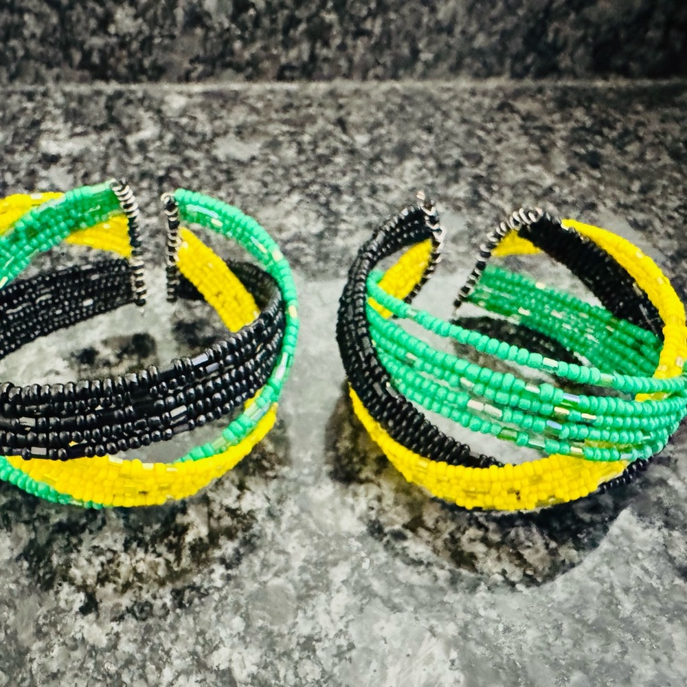 Multicolor Beaded Cuff Bracelets